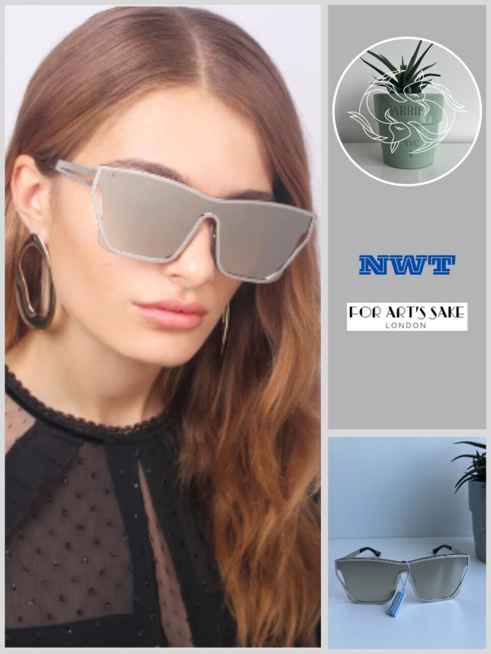For Art's Sake - Woman's Outer Space Sunglasses - Silver